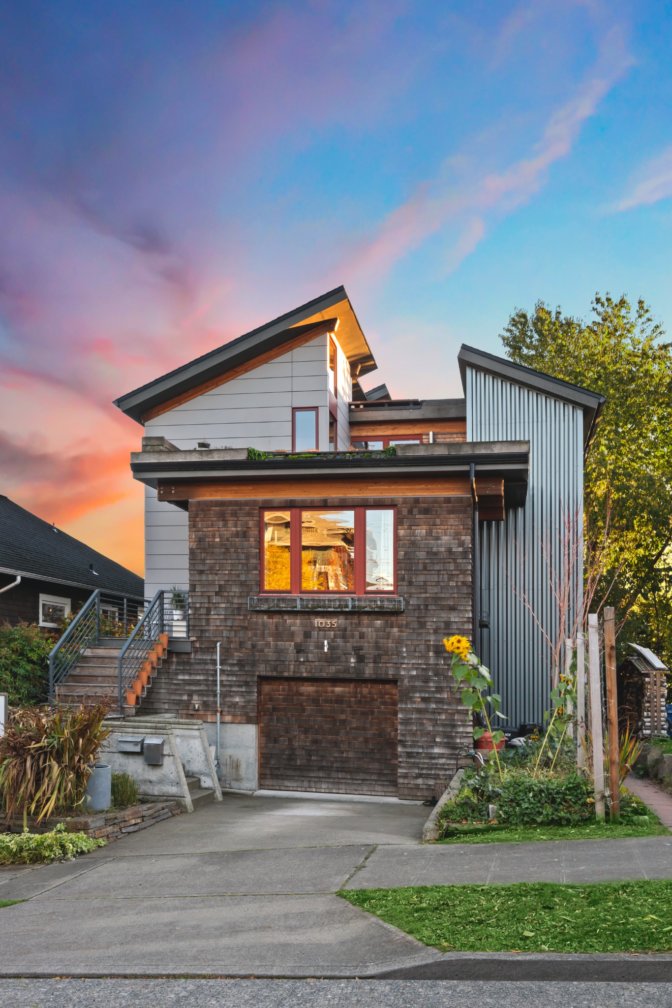1035 NE 71st Street exterior at dusk